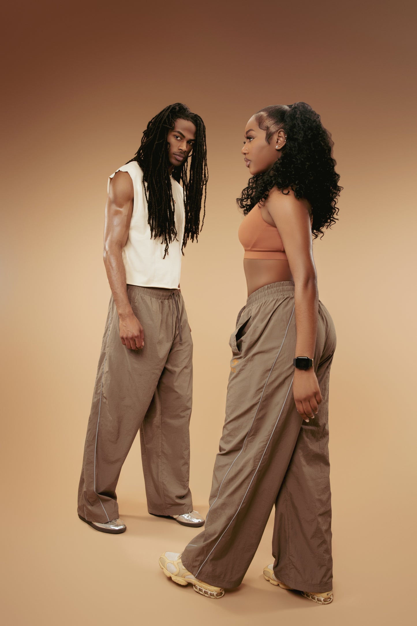 Track Meet Baggy Pant - Warm Grey