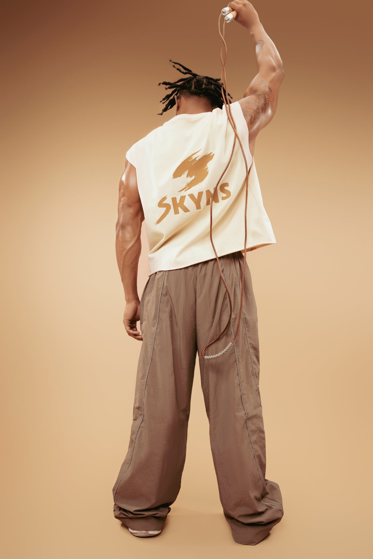 Track Meet Baggy Pant - Warm Grey