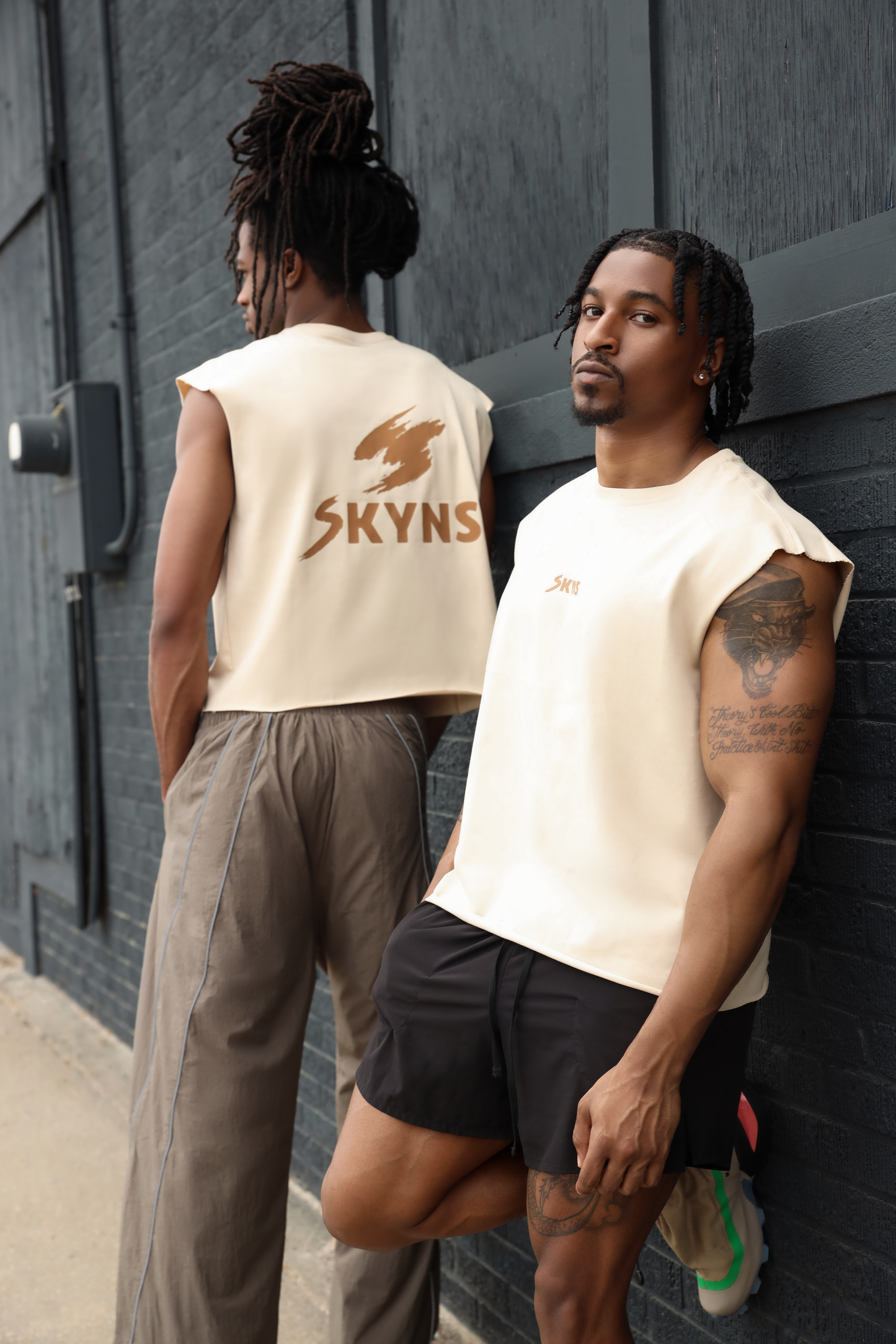 Cream Cut Off Tank