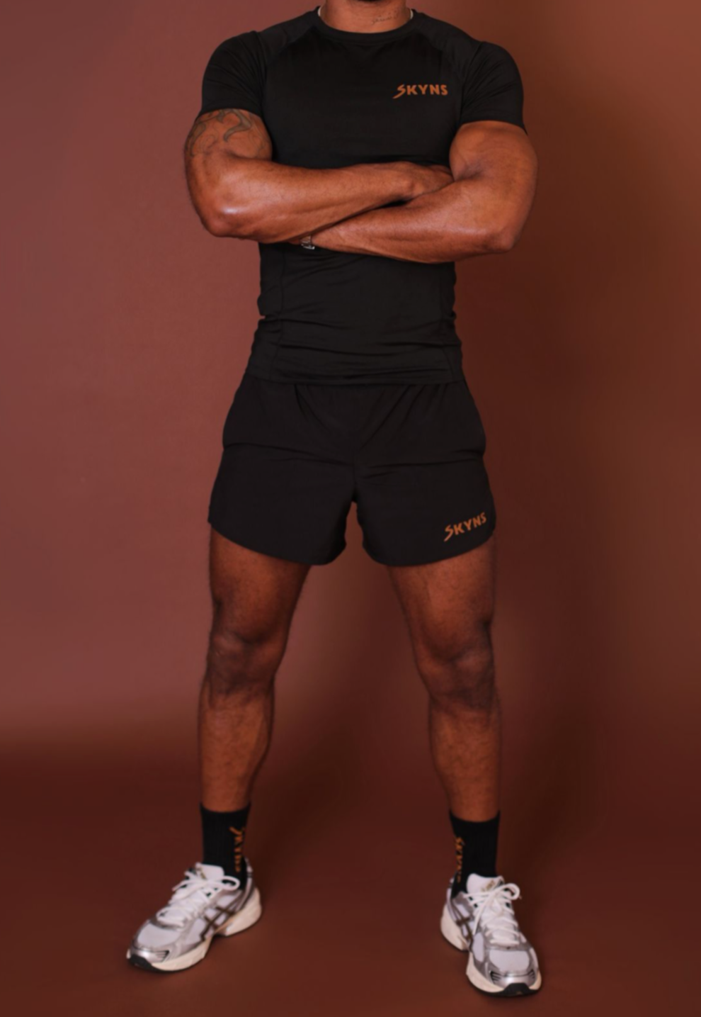 M1 5” Brief Lined Performance Shorts - 'Blk/Caramel'