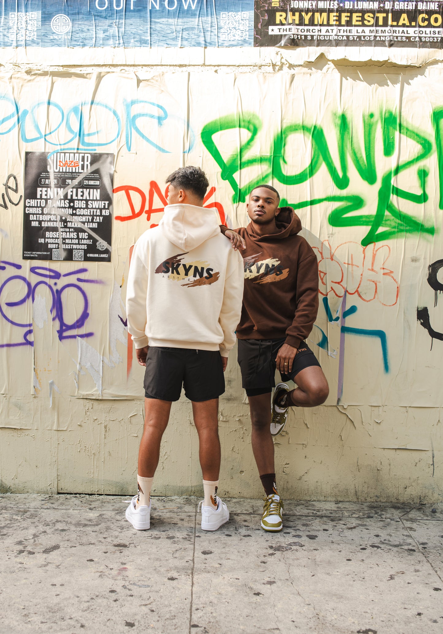 Cream Pullover Hooded Sweatshirt