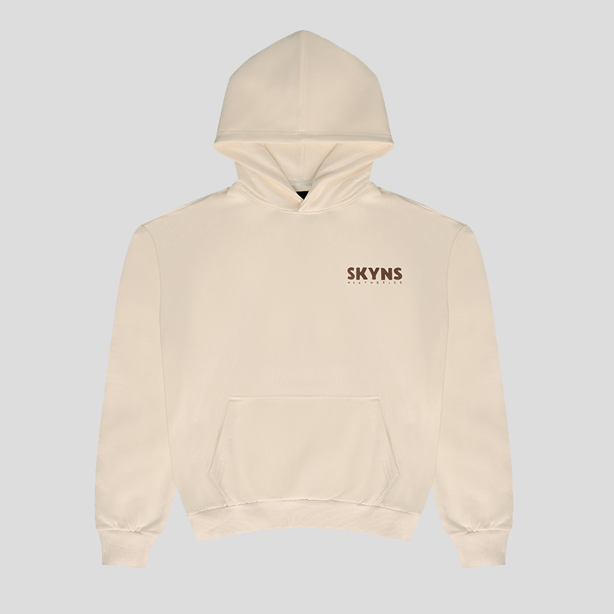 Cream Pullover Hooded Sweatshirt