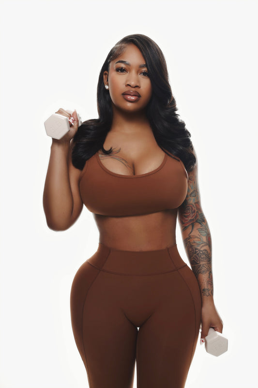 Luxe Sports Bra – Brown
