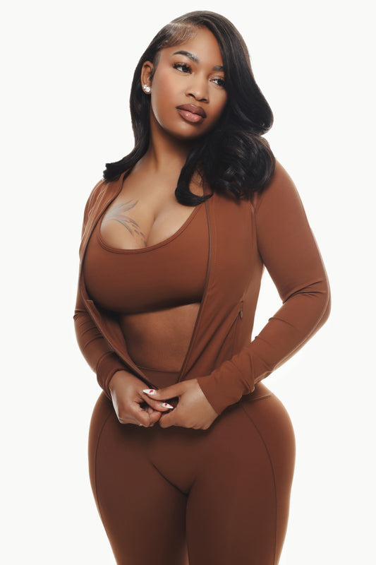 Sculpted Jacket – Brown