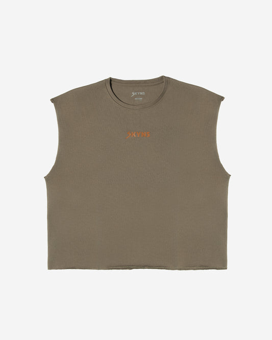 Warm Grey Cut Off Tank